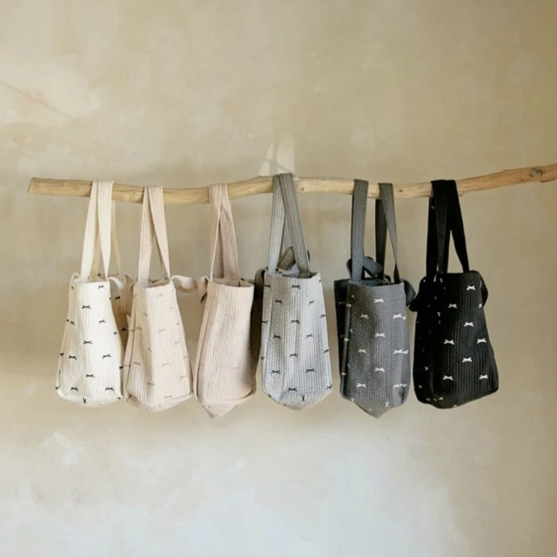 Korea Style Newborn Baby Care Diaper Bag Mummy Shoulder Bag Embroidery Quilted Stroller Diaper Storager Organizer Large Handbags
