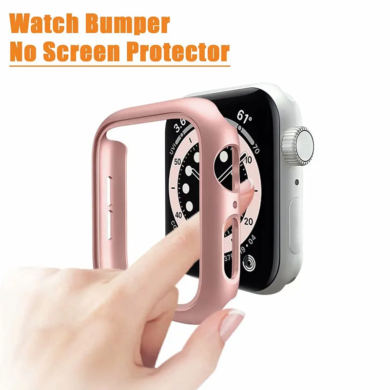 Apple Watch 케이스 용 커버 45mm 41mm 44mm 40mm 42mm 38mm 액세서리 PC 보호대 범퍼 iWatch for Iwatch Series 7 SE 6 5 4 3 2