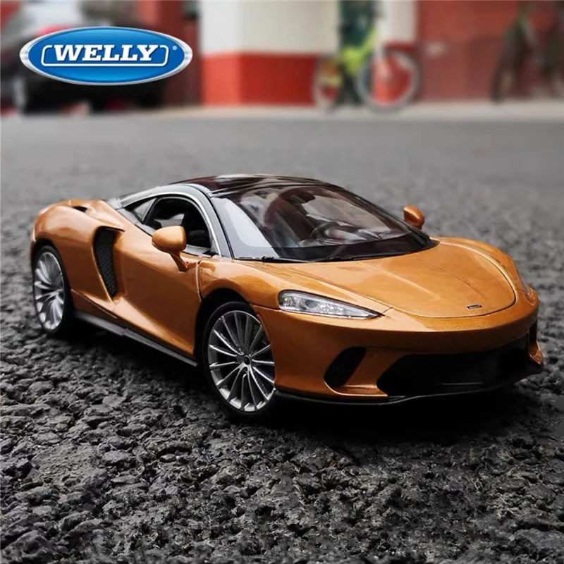 

Модель спортивного автомобиля McLaren GT WELLY 1:24 из сплава, литой металлический Супер гоночный автомобиль, модель, имитация коллекции, детские игрушки, подарок