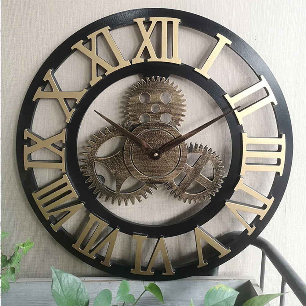 

Wall Clock Living Hanging Room Clocks For Style Industrial Decorative Retro The Outdoor Black Creative Chic Big