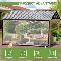 Clear Tarps Heavy Duty Waterproof with Grommets Plant Cover Freeze Protection Frost Plastic Sheeting Rain Tarps Greenhouse 1
