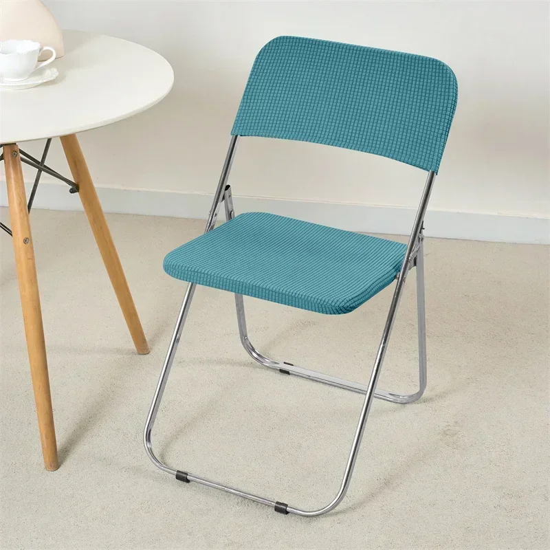 1/4/6sets Folding Chair Covers Polar Fleece Stretch Wedding Chair Seat Slipcovers Dining Room Seat Protector Covers Hotel Home 3