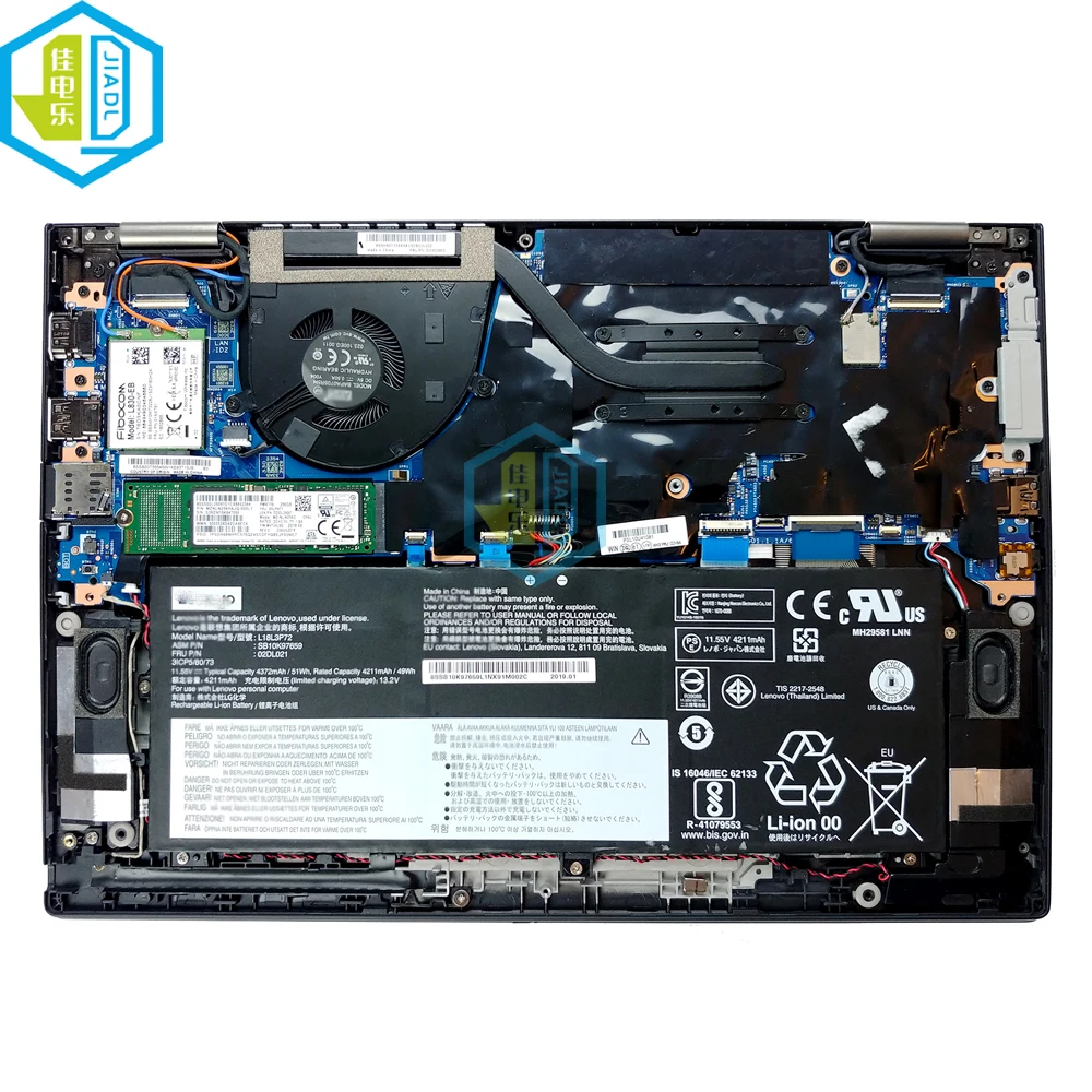 Cpu Térmica Ventiladores de Refrigeração para Lenovo Thinkpad Dissipador Gen Bapa0705r5h Y004 023.100eg.0013 01yu962 X390 Yoga - Imagem 3