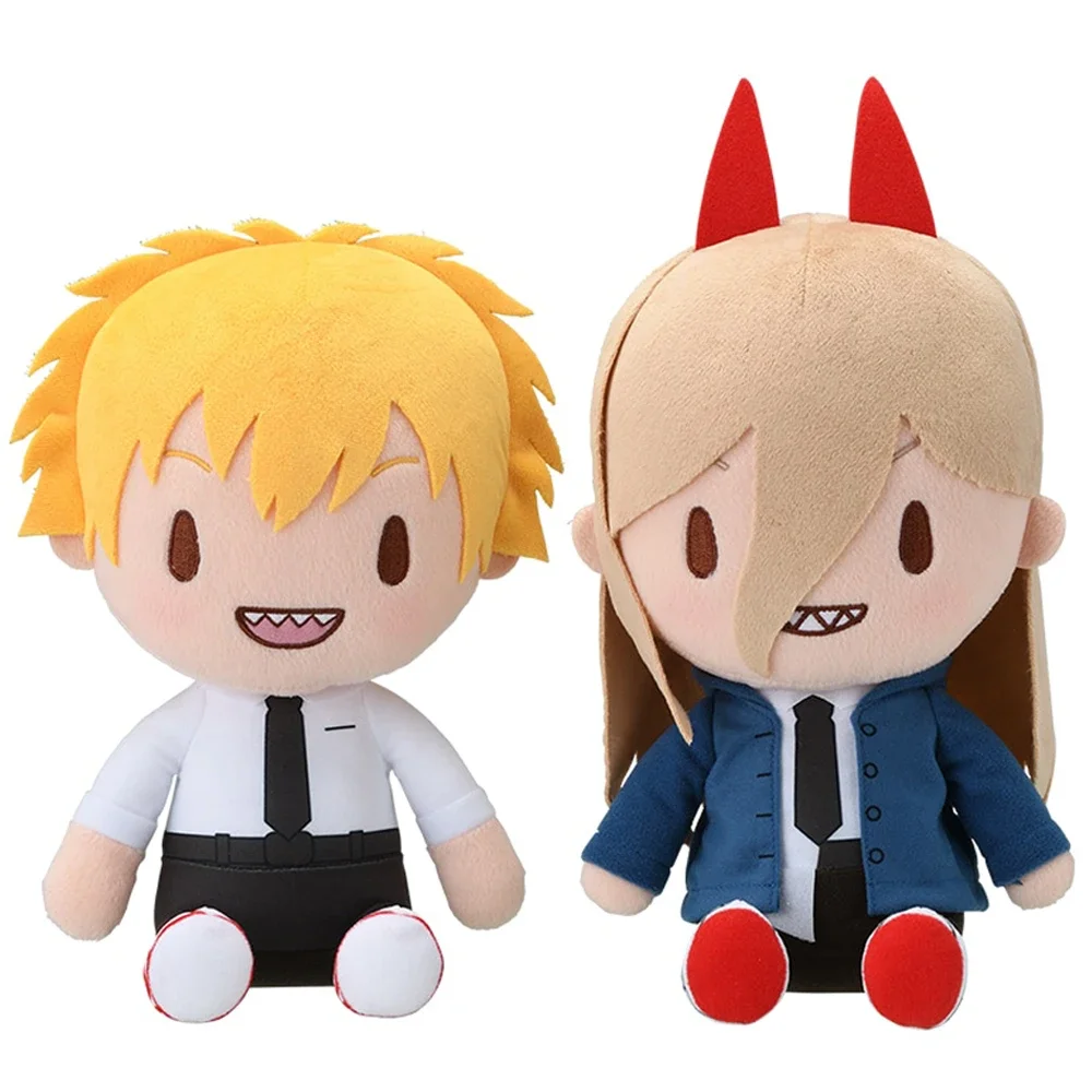 

New Cute Japan Anime Chainsaw Man Denji Power Plush Plushes Stuffed Toy Doll 28cm Kids Gifts