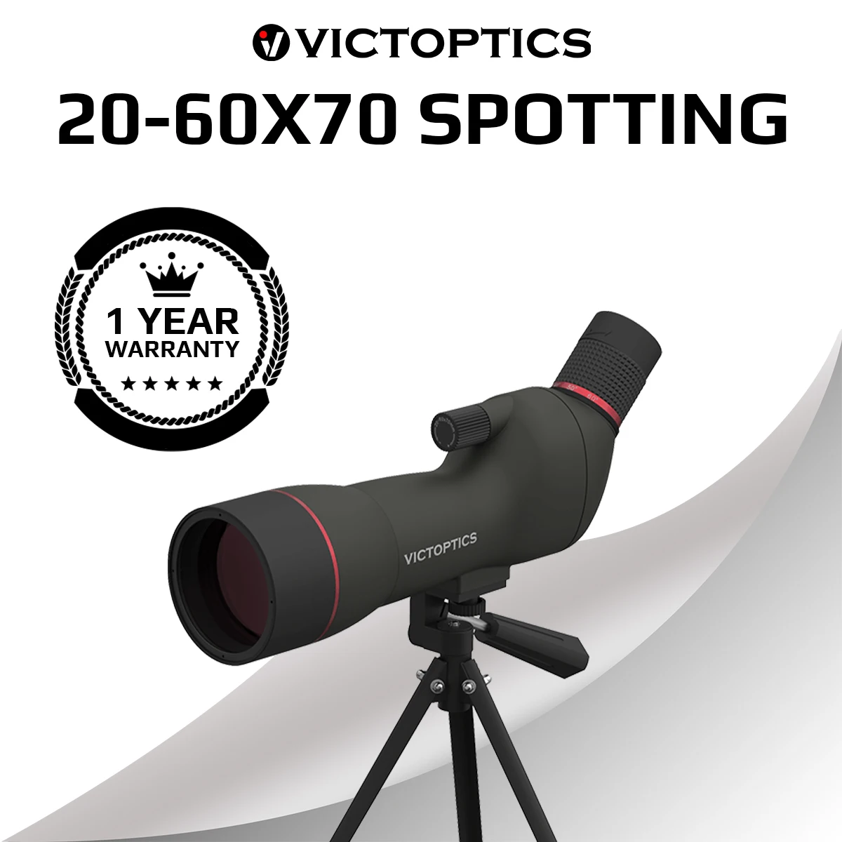 

Victoptics 20-60x70 Lightweight Spotting Scope BAK7 Prism Fully-multi Coated With Tripod For Bird Watching & Wildlife Viewing