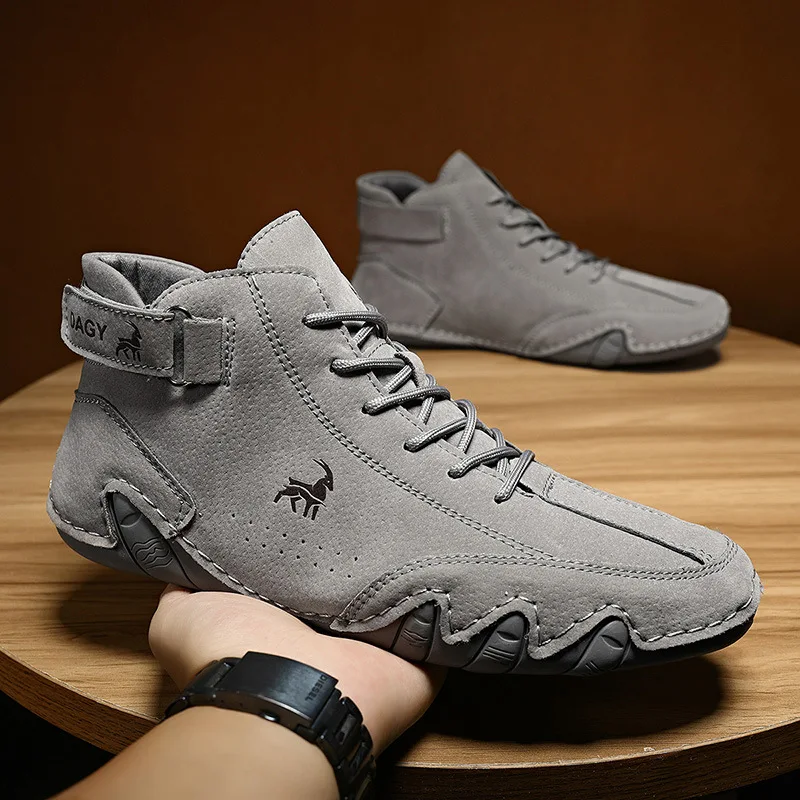 

Men Sneakers Casual Loafers Shoes 2023 Solid Color Shoes for Men Print Style Driving Flats Elastic Band Sewing Outdoor Sneakers