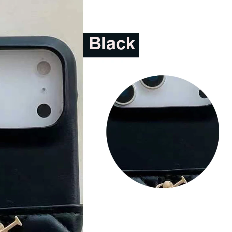 Super Fashionable Card Slot Leather Phone Case with Metal Pendant - Shockproof Cover