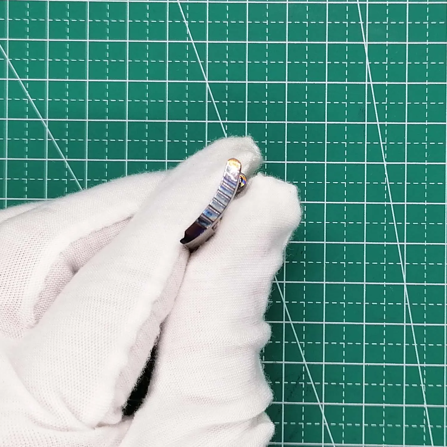 수제 티타늄 다마스커스 시계 스트랩 버클, 티마스커스 시계 액세서리, 18mm, 22mm, 1 개