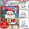 30 Sheets Spiral Coloring Book, 8.3x 8.3in100gsm Thick Paper for Adult Teenagers for Emotional Relief, Christmas Gift 2