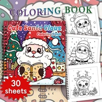30 Sheets Spiral Coloring Book, 8.3x 8.3in100gsm Thick Paper for Adult Teenagers for Emotional Relief, Christmas Gift 2