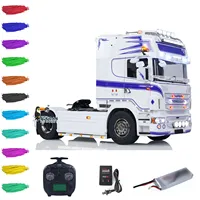 R730 RC Tractor Truck 1/14 4x4 RTR Transport Vehicle Metal Chassis Painted Assembled Smoke 3-speed Sound Light Toucan Car Model 1