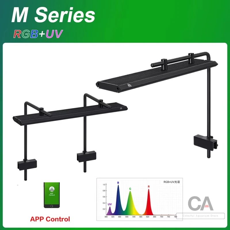 Week Aqua LED Mシリーズ RGB+UV水族館ライト、ナノ水族館ライト