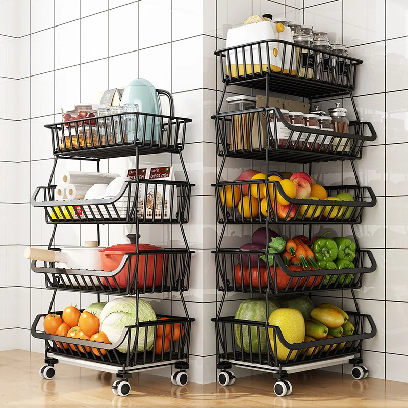 GJAGXQ Carrello portaoggetti per Frutta e Verdura a 2 Livelli Carrello  portaoggetti Multifunzionale Carrello portaoggetti per Soggiorno Porta  Snack Carrello portaoggetti per Cucina Bagno : : Casa e cucina