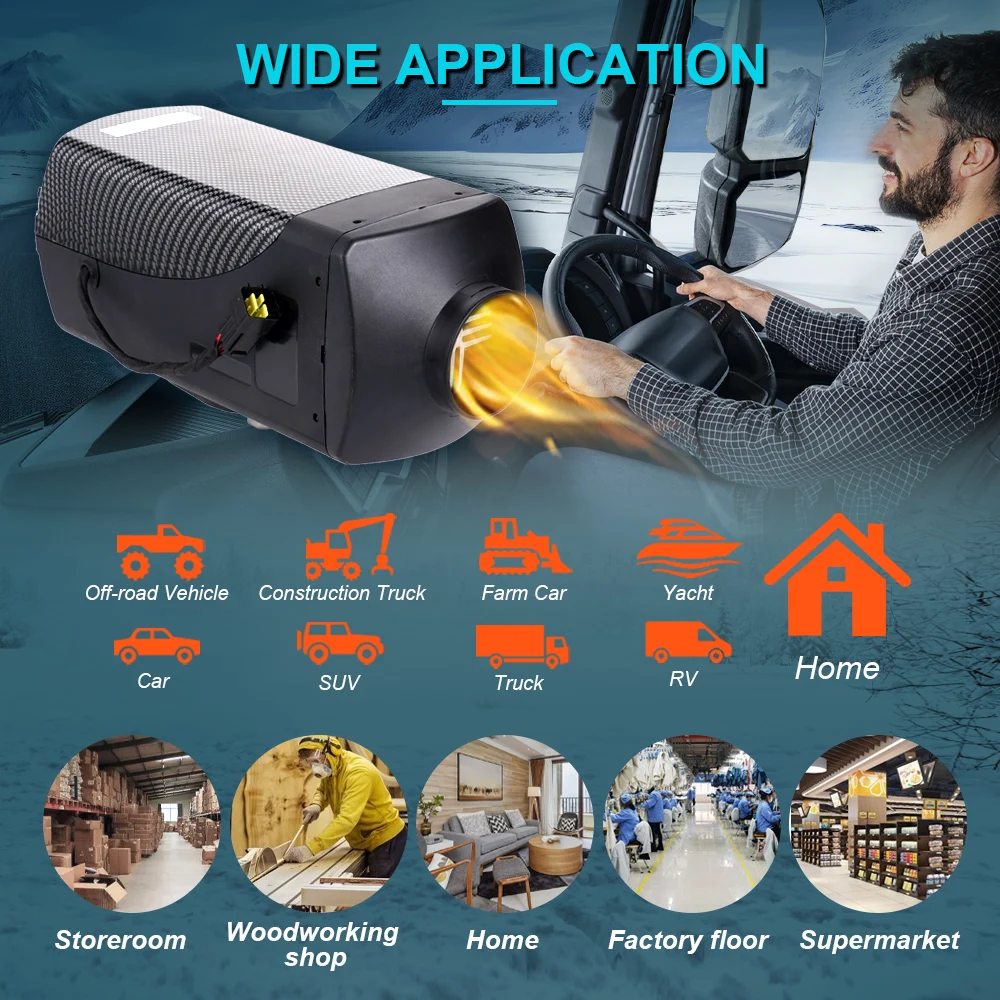 2-8KW 12V&24V Diesel Heater bluetooth App & Remote Control Automatic Altitude Adjustment Air Heater For RV Trailer Camper Van diesel heater