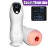 New Male Masturbator Thrust Counter Vibrators Vaginal For Men Real Pussy Glans Sucker Penis Exerciser Cock Oral Sex Toys Erotic 1
