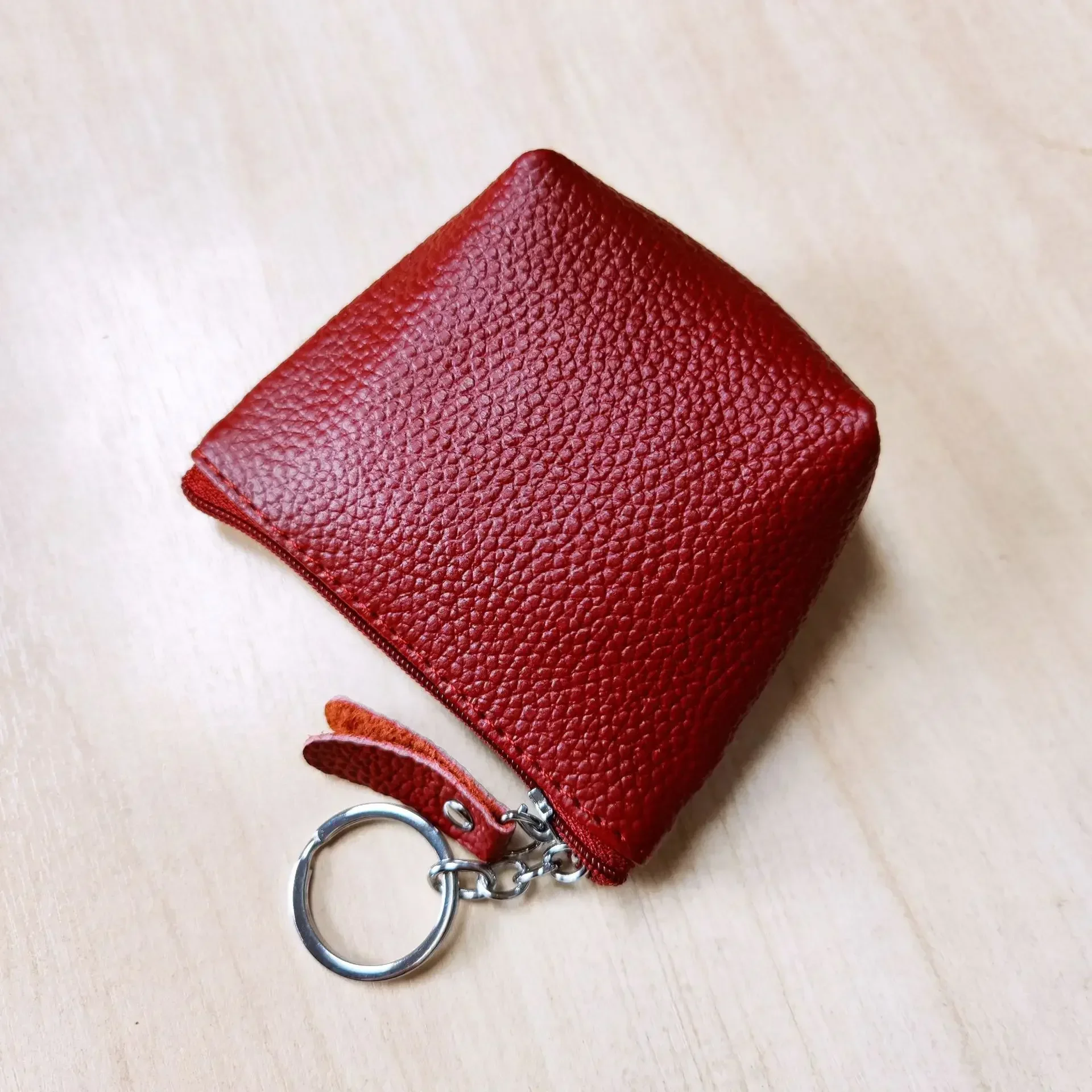 Vintage Genuine Leather Mini Coin and Card Holder Pouch