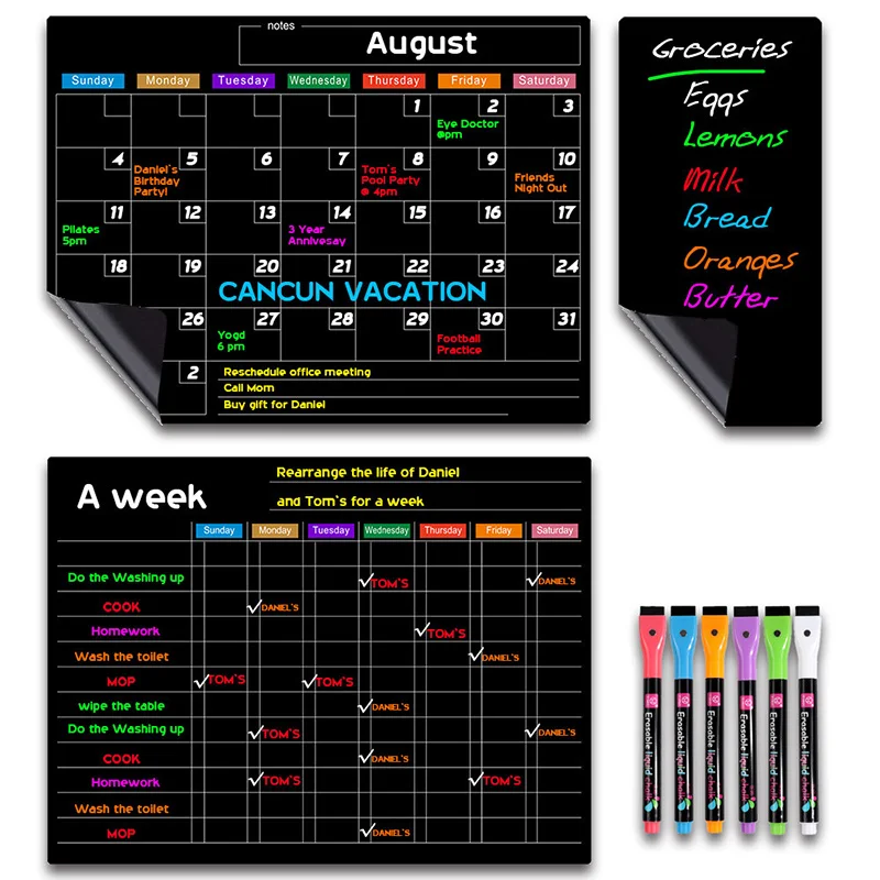 Magnetic Dry Erase Calendar 1 Set Magnetic Refrigerator Sticker Calendar Magnetic Whiteboard Wall Sticker Learning Schedule Refrigerator Message Boa magnetic dry erase calendar