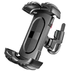 Enhanced Mobile Phone Holder for Bikes - Secure, Non - Slip, and Rotatable Design (Black)
