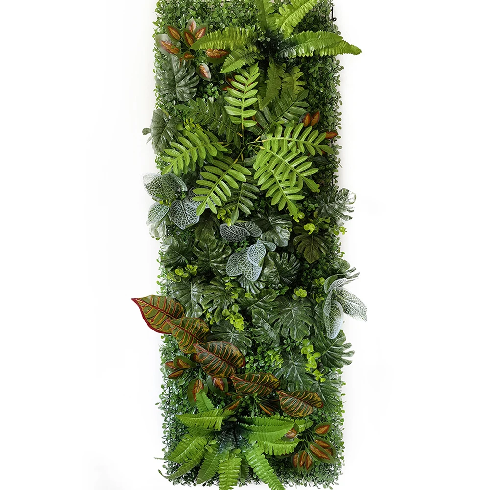 15,74 Zoll * 47,24 Zoll Künstliche Pflanzen Wandpaneel Buchsbaum Hecke Faux Fake Gras Moos Subtropische Pflanzendekoration Home Wall – Detail 16