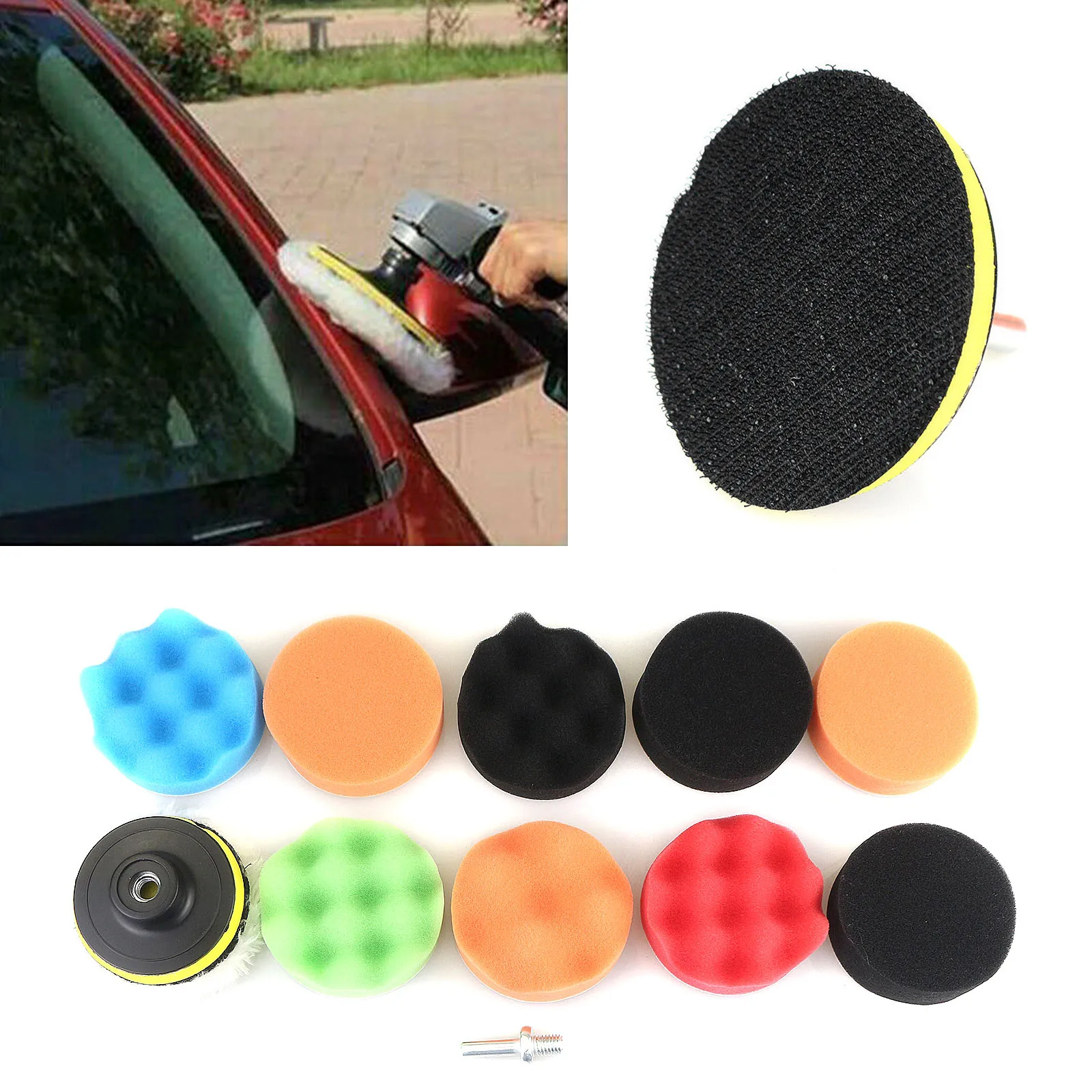 Multicolor Car Polisher Drill Polishing Sponge Waxing Pad Compound 3 Inch Maintaining Washing Duster Brush Spongia