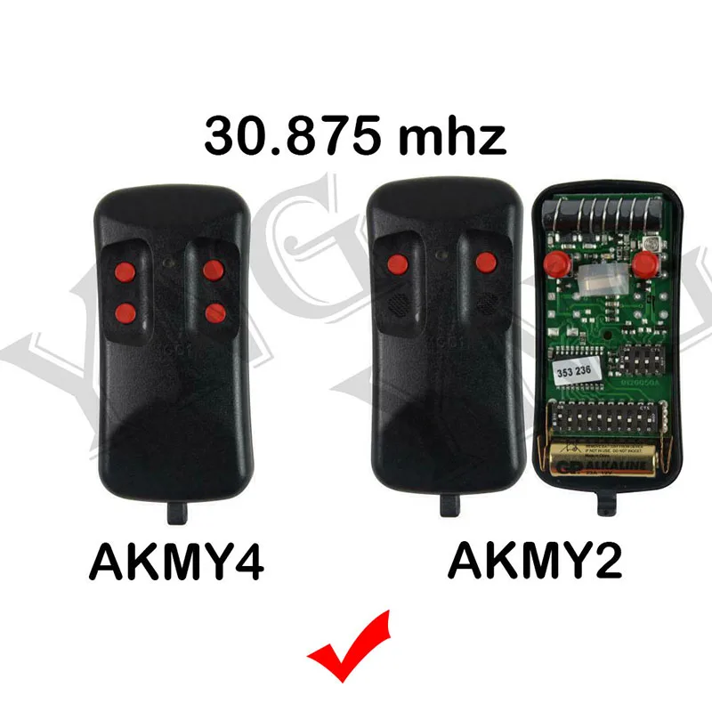 ALLMATIC AKMY2 AKMY4 26.995MHz 27.120MHz 30.875MHz 40.685MHz Garage Door Remote Control Duplicator Gate Opener Transmitter Clone 3
