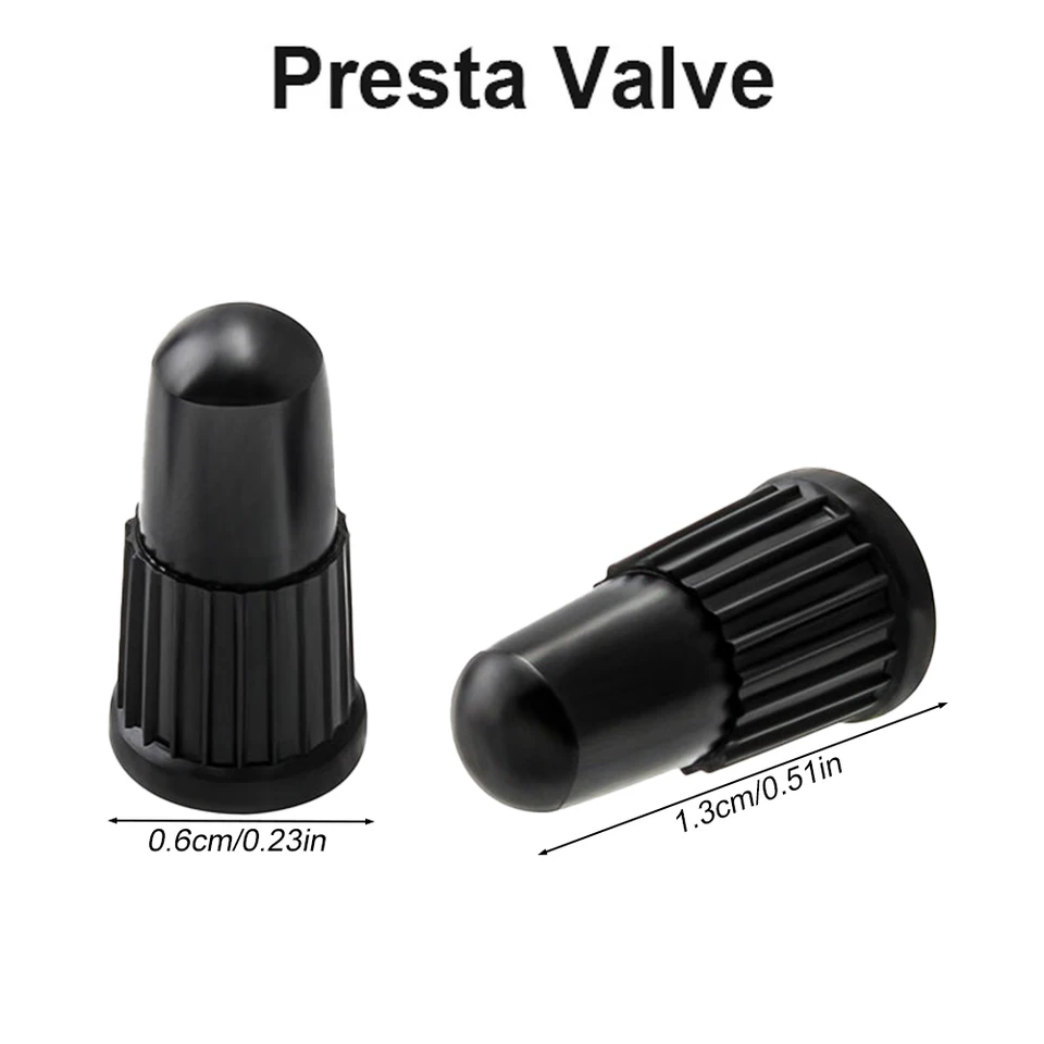 30 Tappi Antipolvere Per Valvole Presta - Bicicletta - Colore Nero (Plastica ABS) - 3