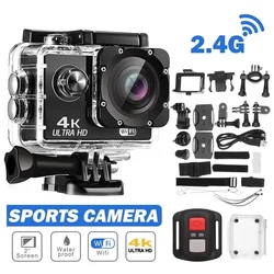 Action Camera Ultra HD 4K 1080P/30FPS WiFi 2.0-inch Screen 170D Waterproof Underwater Helmet GO Recording Sports Cameras Pro