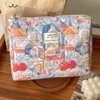 Cartoon Animals Pattern Makeup Quilted Bag Women Portable Tote Lipstick Cosmetic Storage Handbag Ladies Vintage Zipper Pouch Bag 3