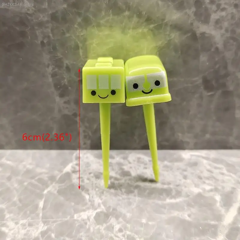 Cartoon Fruit Fork Toothpicks Cute Animal Food Selection Mini Lunch Box Decoration Children's Food Supplement Tool 1 Set