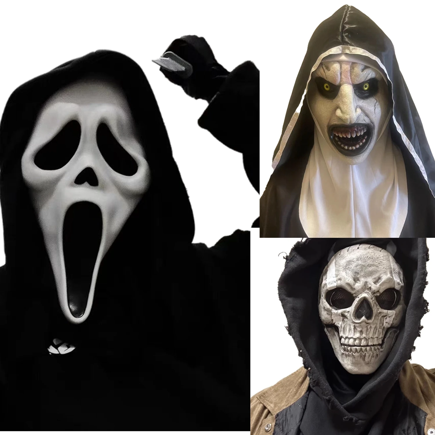 

GhostFace COD19 Infinity Ward Skull Mask Game Halloween Scary Props Nun Helmet Cosplay For Men Adult