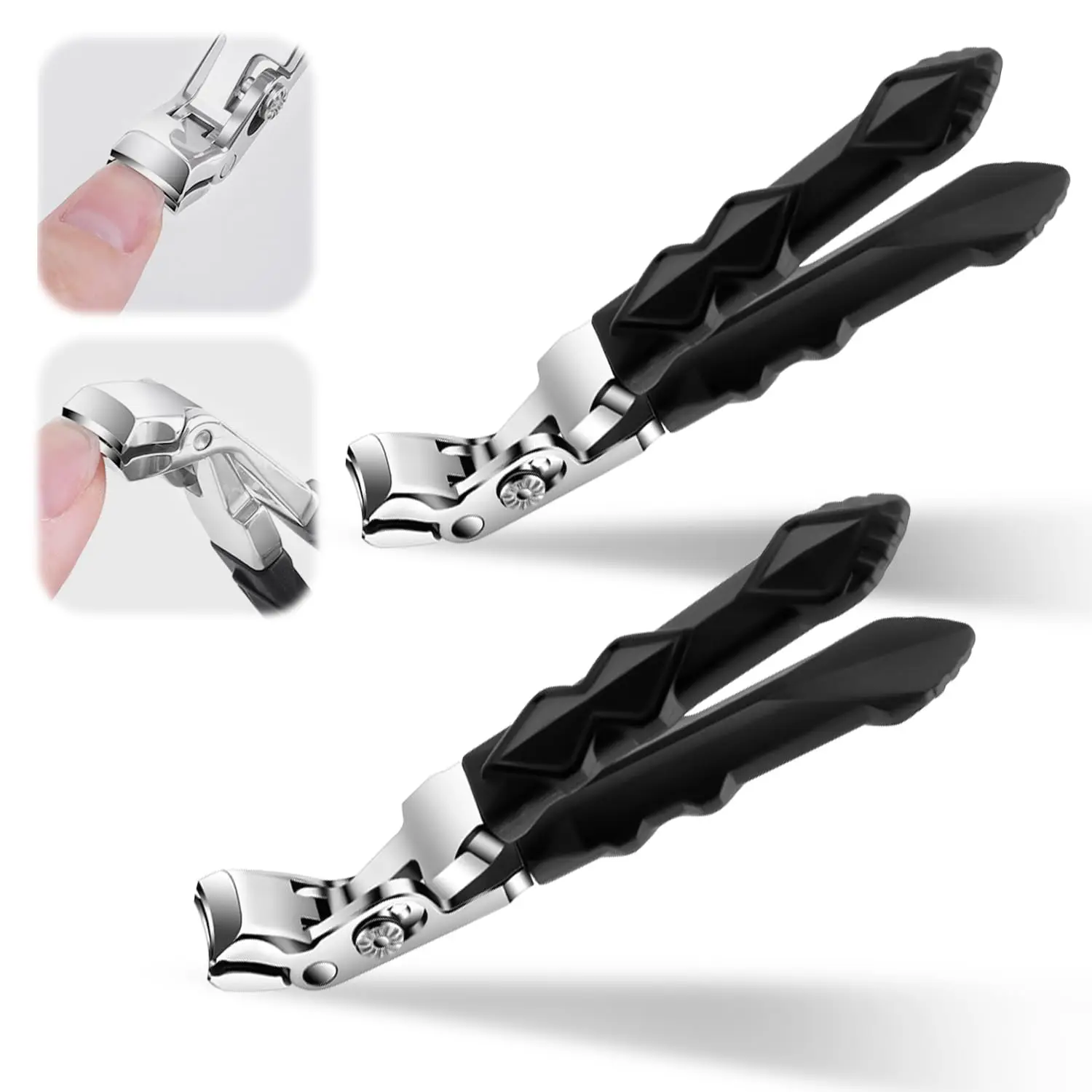 Toe Nail Clipper Nail Clippers 2pcs Pro Toe Nail Clippers Clip Master Pro Toenail Clipper Clipmaster Long Handled Toenail Ergonomic Curved Clippers