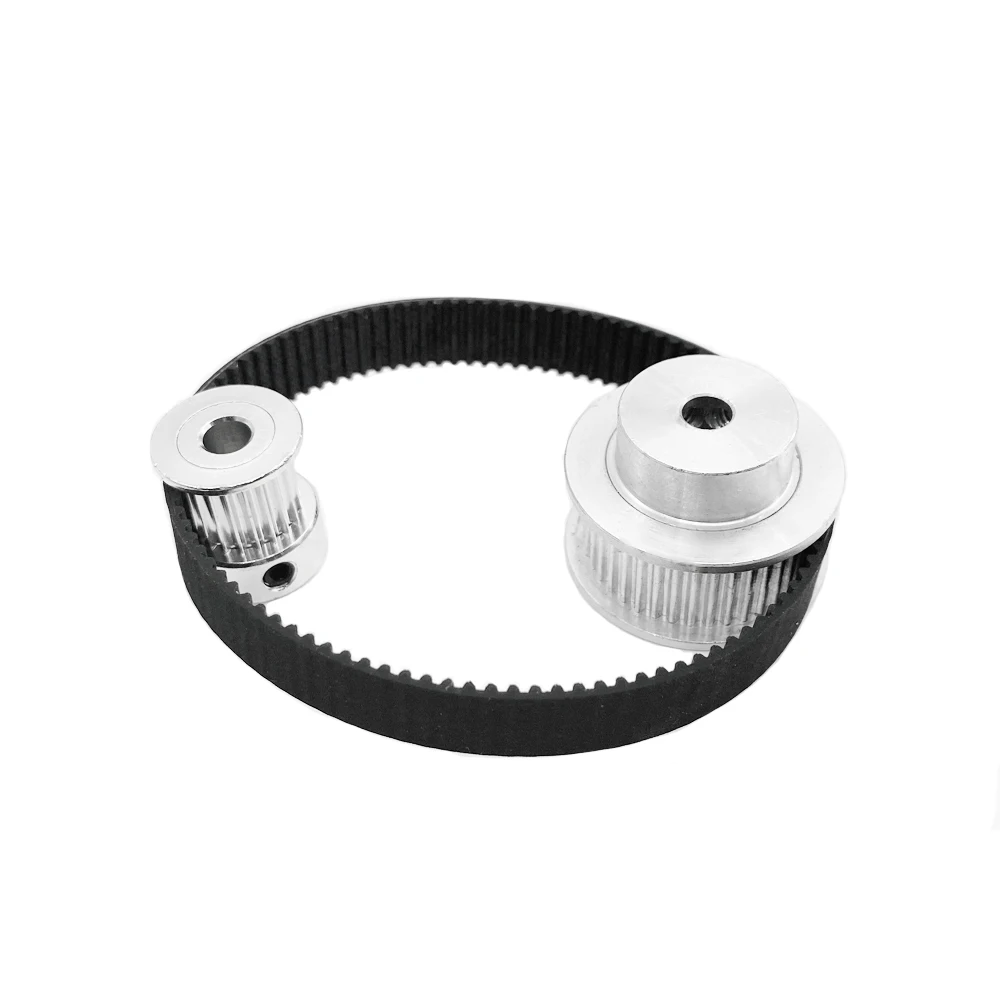 GT2 2M Synchronous Wheel 16 20 30 40 60 80 Tooth Timing Pulley Belt Set Aperture 5/8 mm Width 6/10mm Tensioning Wheel 3D Printer