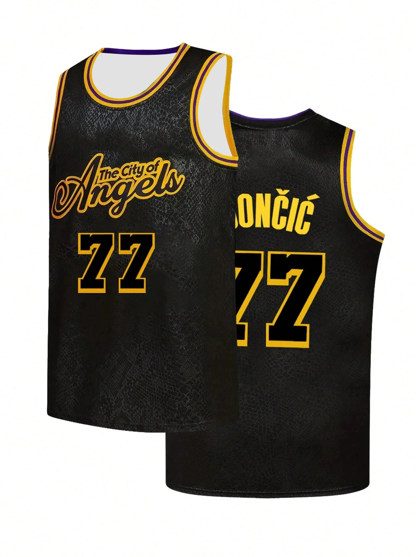 Men's Basketball Jersey Dončić Los Angeles No.77 Sleeveless Breathable Vest Suitable For Basketball Sports