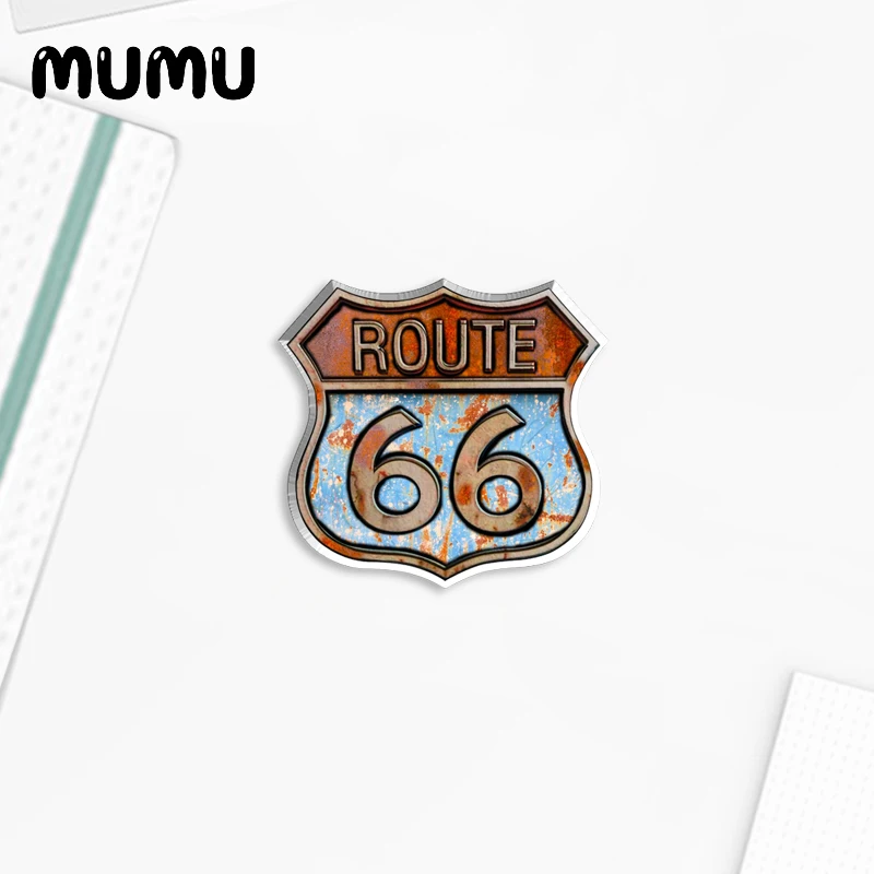 2023 New Route 66 Vintage Sign Lapel Pin Fashion Acrylic Brooches Handmade Epoxy Jewelry Shirt Bag Badge