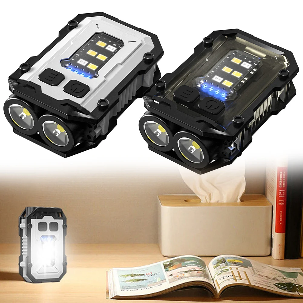 

1 шт., брелок для ключей, фонарик, USB-зарядка, Рабочая лампа, освещение для кемпинга, легкий многофункциональный фонарик с задней застежкой
