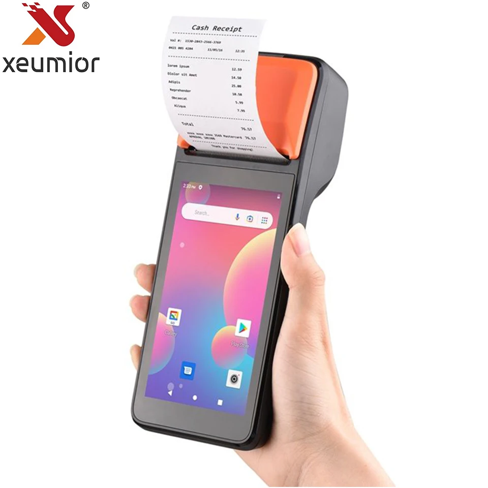 Xeumior Sistema Pos Android 4G Display Da 5.0 Pollici Stampanti Portatili Mobili Terminale Pos Intelligente Con Stampante Bluetooth Wireless Ht5