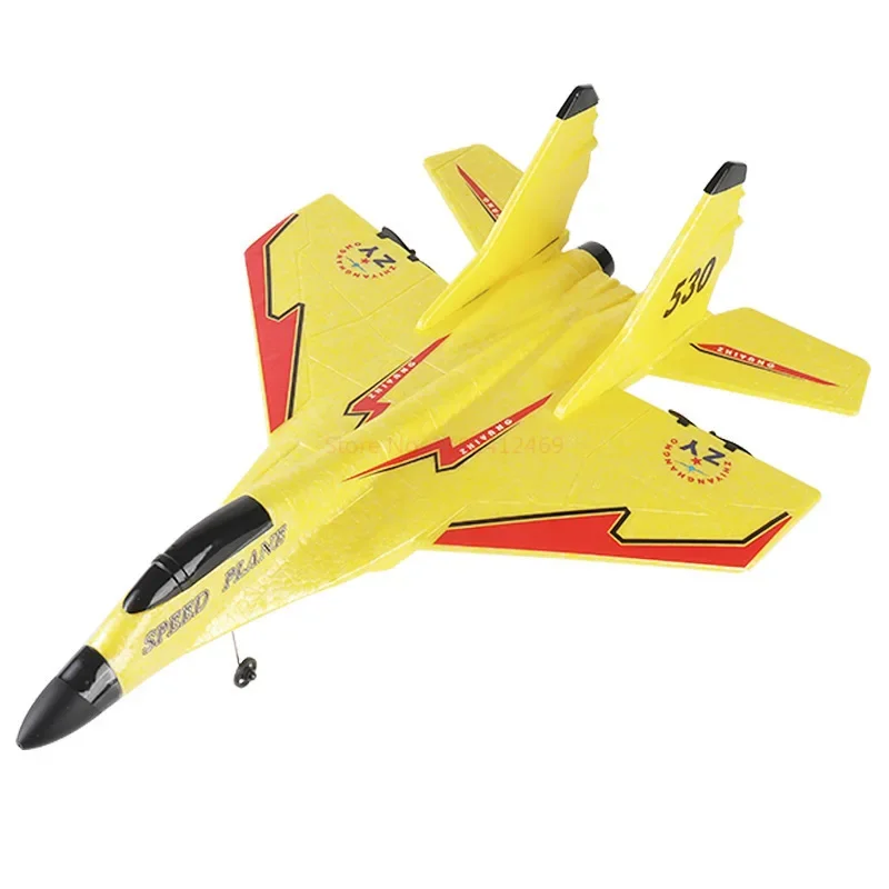 子供用ライト付きZY-530 rc飛行機,固定翼付き2.4gグライダー