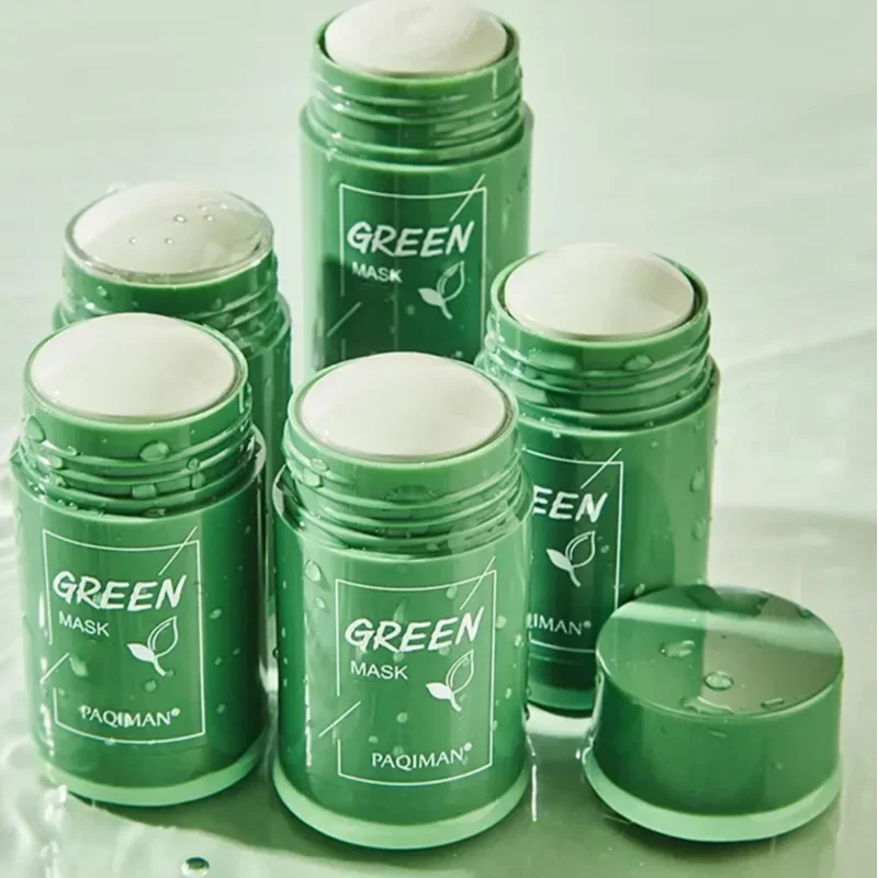 

Green Tea Solid Cleansing Mask Dispel Acne Blemish Mark Shrink Pores Fade Blackhead Acne Smearing Mud Film Hydrating Mask New
