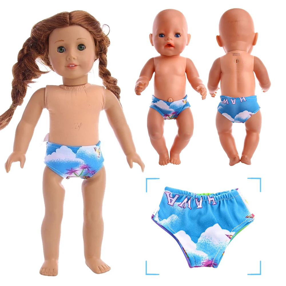 18 Inch Boy Doll Clothes Colorful Doll Diaper Underwear For 18