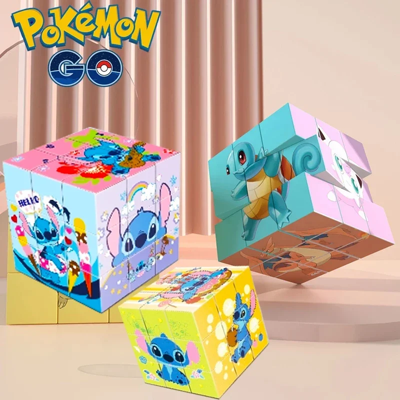 Pokemon Stitch Avengers Spiderman Frozen Cartoon Cubo Di Rubik Per Bambini Giocattolo Intelligenza Di Sviluppo Dell'Istruzione Della Prima Infanzia