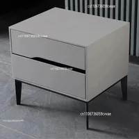 Meubles de chambre à coucher en bois massif de style nordique, table de chevet en bois avec 2 tiroirs, plusieurs couleurs 6