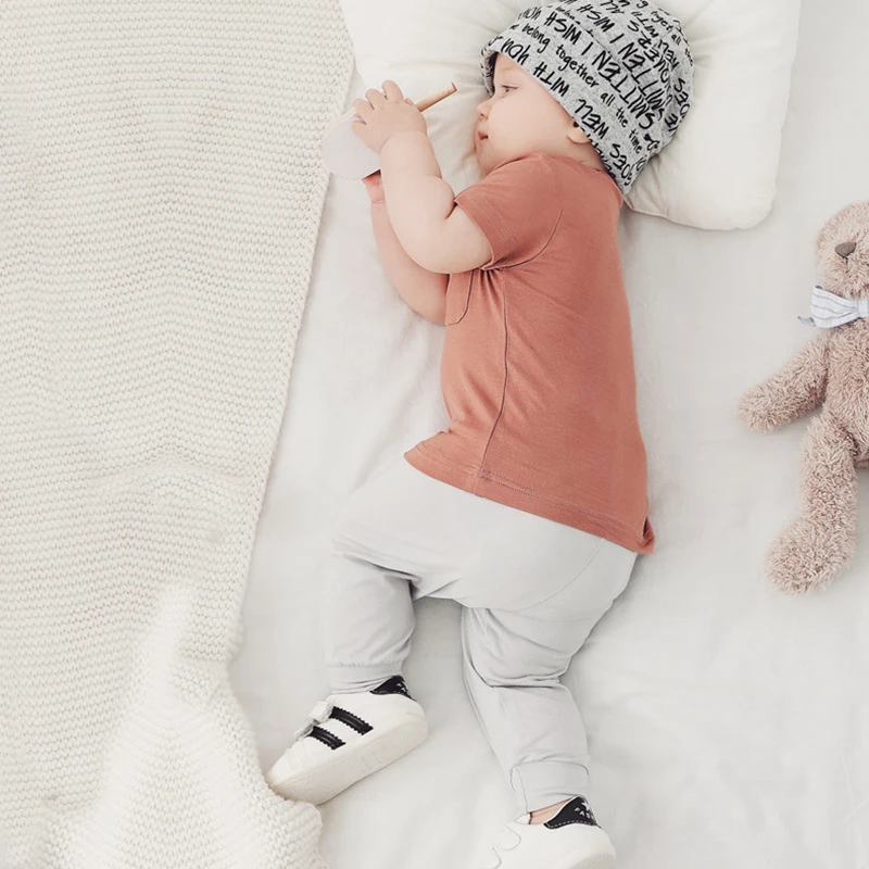 2025 Spring New Baby Boys Bamboo Fiber Pants Toddler Girls Casual Loose Long Trouser Infant Kids Clothes For 3M-6Years Newborn 6