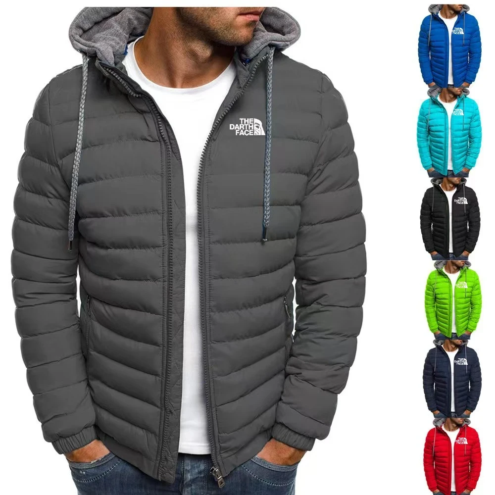 

Мужская большая толстая куртка на молнии, уличная теплая куртка, уличный стиль, большого размера, для осени и зимы