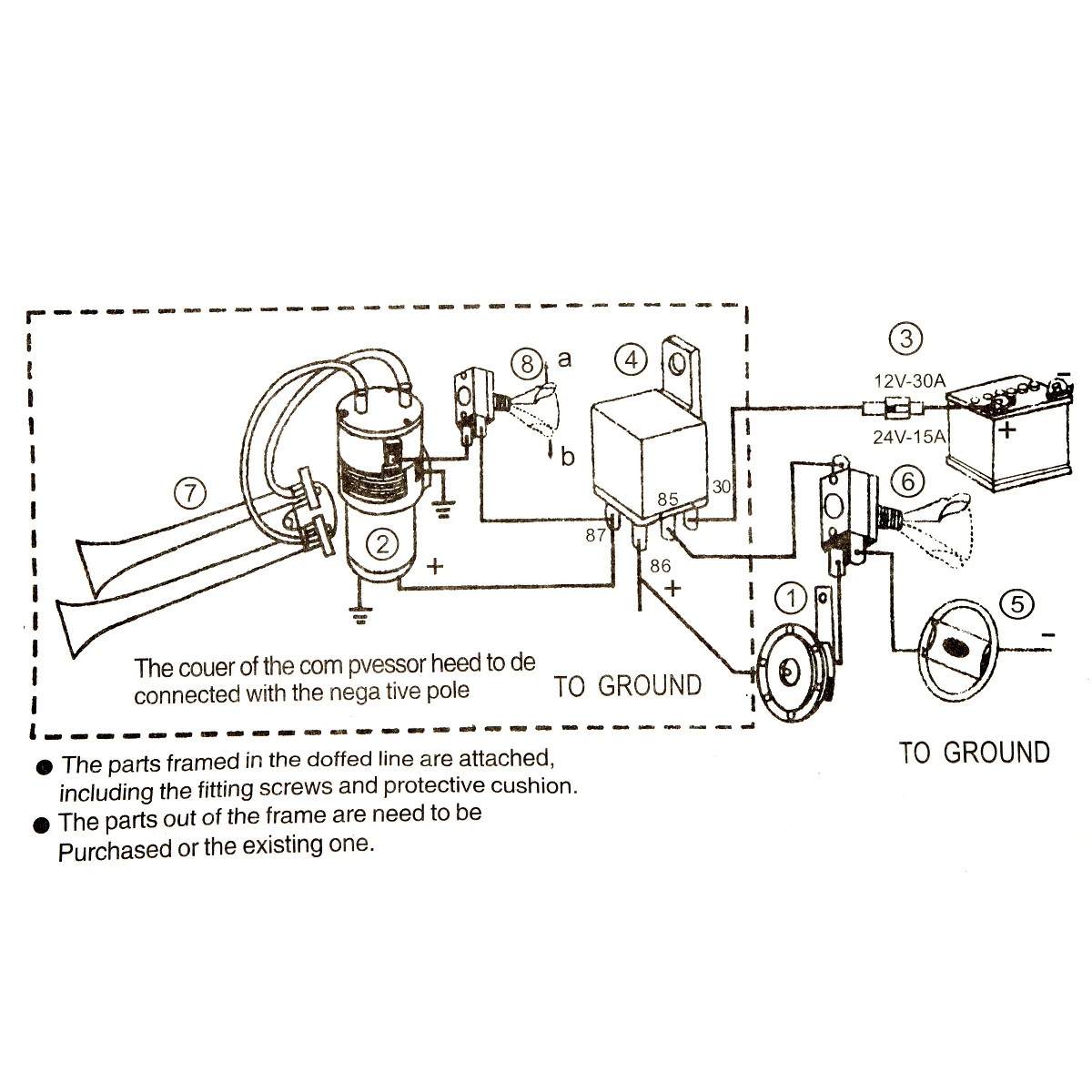 KLAXON D'AIR CHROMÉ Triple 12V/24V 130db Pour Camion Avec Compresseur  150psi 6L EUR 139,00 - PicClick FR