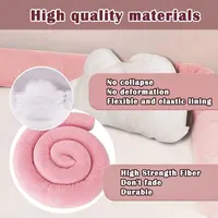  ﻿   Coussin d'oreiller de lit pare-chocs pour bébé de 2M de Long, pour protection de berceau de bébé, hauteur de 8cm, décor de chambre de lit, ensemble de literie 5