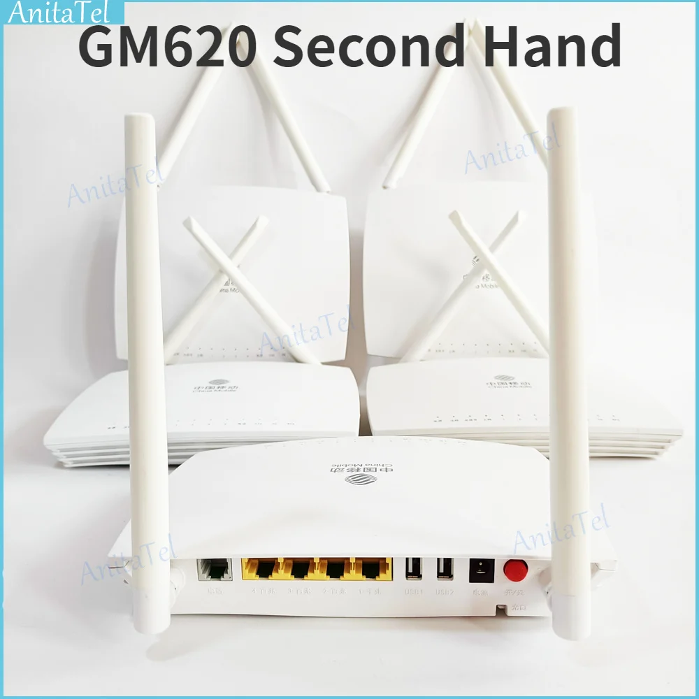 5 Pz/Lotto Gm620 Di Seconda Mano Onu Dual Band 2.4/5G 1Ge + 3Fe X4 Lan + Wifi Ftth Usato Ont Onu Gigabit Router Modem In Fibra Ottica