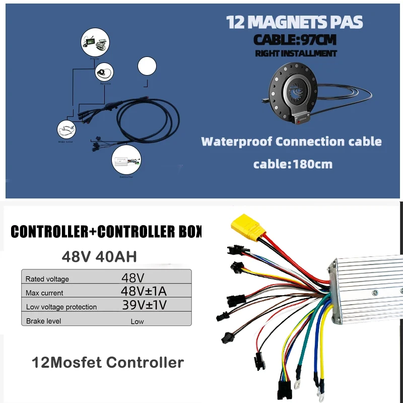 Electric Bicycle Conversion Kit 13-24AH Lithium Battery 20-29Inch 48V 1500W 2000W EBike Brushless Hub Motor Bike Wheel kit