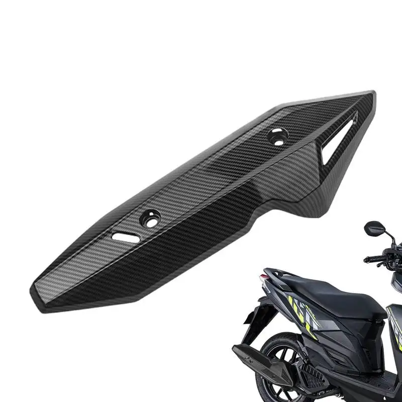 For Honda New Click 125i 150i Universal ABS Motorcycle Exhaust Protector Cover Carbon Fiber Muffler Heating Guard Protection