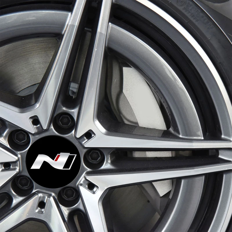 Auto Wheel Center Hub Cap Covers 4pcs 3D 56mm Stickers Car Accessories Case For Hyundai N Line Elantra Tucson Sonata Car Styling
