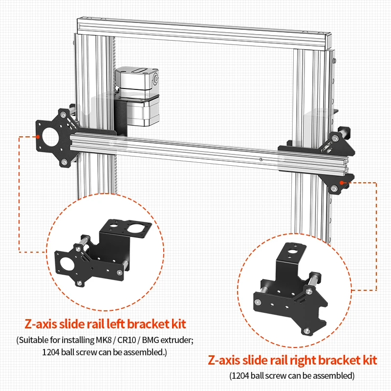 Parafuso de Esfera Duplo Z-axis Mgn12h Trilho Linear Guia Fixação Placa Suporte de Montagem para Ender3 v2 Ender3 Pro Cr10 3d Impressora Atualização 1204 - Imagem 4